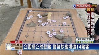 公園聚賭全沒戴口罩 警逮人先消毒再移送－民視新聞