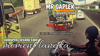 BRAKK COPOT !! MOMENT MENEGANGKAN MR GAPLEK ADU BALAP SAMA TRUK CABE