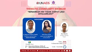 Webinar: Benarkah HIV Tidak Dapat Lagi Ditularkan?