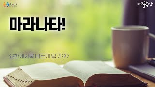 [다소니 매일묵상] 요한계시록 바르게 알기 - 99: 마라나타!