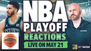Boston Celtics vs Indiana Pacers Game 1 REACTION & NBA Bets! | NBA Picks & Predictions | Buckets