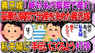 【2ch修羅場】義兄嫁が妊娠し、義兄嫁「あのセレブ御用達病院で産む！」私「距離あるけど…」義兄嫁「大丈夫、私夫くんの会社も近いし、私さん差し入れもお願い」私「は？」【ゆっくり解説】【鬼女・気団】