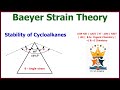 Baeyer Strain Theory | Stability of cycloalkanes | Angle strain | Limitations of Baeyer Theory