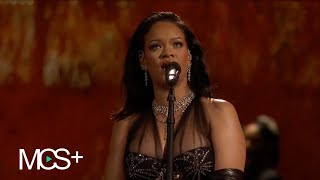 At the 2023 Academy Awards, Rihanna performs "Lift Me Up"