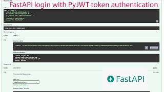 FastAPI login with PyJWT token authentication