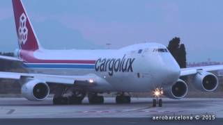 [FULL HD] Cargolux Airlines International 747-8R7F departing Barcelona-El Prat