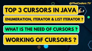 What is Cursors in Java | Enumeration, ListIterator , Iterator in Java | Collections in Java