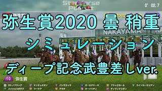 【弥生賞2020】曇 稍重 シミュレーション ディープインパクト記念 武豊差しver.