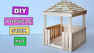 Popsicle Stick Crafts - Miniature Relaxing Hut #3