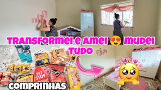 TRANSFORMAÇÃO NO QUARTO DA ELISA MUDEI TUDO E AMEI 😍 AOS POUCOS TA FICANDO LINDO 🥺 COMPRINHAS🛒