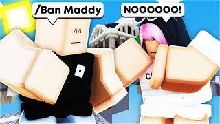 I PRETENDED To Be A DEV And BAN My SISTER.. (Roblox Bedwars)
