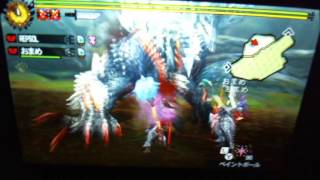 【MH4G】 ジンオウガ亜種2頭140　発掘雷無属性Wハンマーペア 06'08\