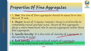 U2/L1- properties of aggregate (fine aggregate)