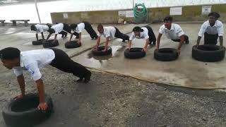 South Africac sea cadets gets PT from Lt van reenen