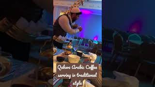 Qahwa Arabic Coffee serving in traditional style