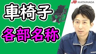 車椅子の各部名称について紹介します【車椅子の松永製作所】