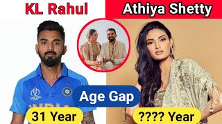 KL Rahul & Athiya Shetty Age gap 2023, KL Rahul age 2023, Athiya Shetty age 2023, RL Rahul & Athiya