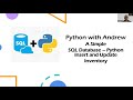 Python -  Connecting to SQL - Insert and Update