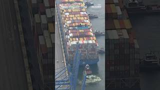 See crews remove the cargo ship that caused the Baltimore bridge collapse