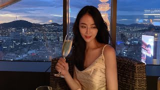 세모와 함께하는 VLOG🍷 강남에서 청담사이, 핫플 🔥 #르캬바레도산 #에이라운지 #청담핫플 #도산공원핫플