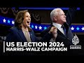 ‘Fight for our future’: Kamala Harris and Tim Walz hold first rally