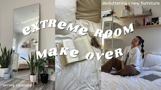 EXTREME ROOM MAKEOVER + TOUR: spring cleaning, decluttering, ikea furniture, amazon organization!