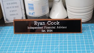 Custom Engraving Handmade Desk Plaques Mahogany Wood Office Name Plate Includes Engraving Plaque