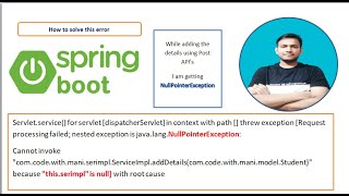 nested exception is java.lang.NullPointerException: ServiceImplementation is = null , 500 error