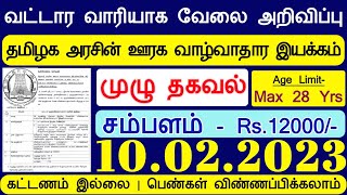 தமிழக அரசின் வட்டார வாரியாக வேலை/Kanyakumari TNSRLM Recruitment 2023/Block coordinator/TNSRLM Jobs