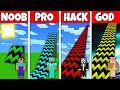 Minecraft Battle: NOOB vs PRO vs HACKER vs GOD! SUPER RAMP SPRINGBOARD BUILD CHALLENGE in Minecraft