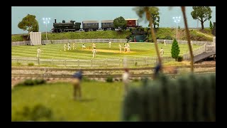 Josef - Model Railway \u0026 Toy Room 78 Build Cricket Pitch Inspired by Dads Army + Buffalo Check Grass