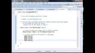 Java util ArrayDeque peekFirst Method