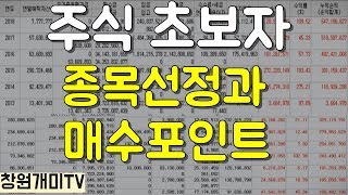 주식초보 종목선정과 매수포인트 쉽게생각하기