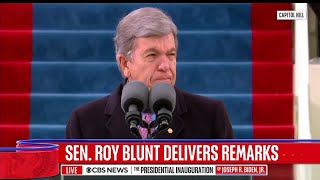 Sen. Roy Blunt delivers remarks at Biden inauguration