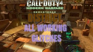 »» All Working DISTRICT Glitches on Modern Warfare Remastered -- COD4 Glitches ««