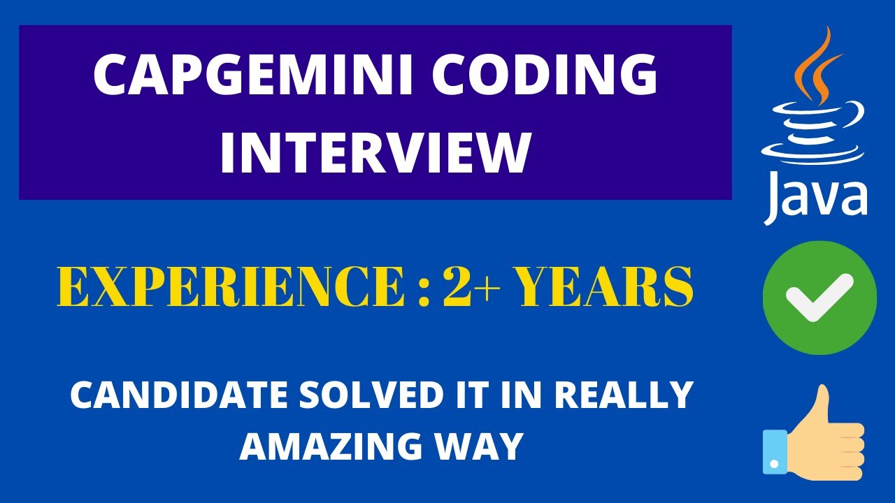 Capgemini Coding Interview Programs Selected Youtube
