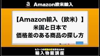 【Amazon輸入（欧米）】米国と日本で価格差のある商品の探し方