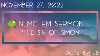 2022.11.27 NLMC EM Sermon- \