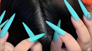 ASMR Long Nails: Dandruff Cleaning & Deep Scalp Scraping (Sleep Aid)