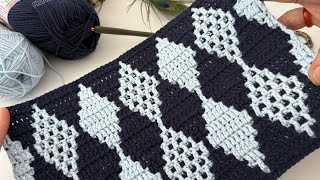 Shall We Crochet the Mosaic Plaid Pattern Together? #crochet #diy #mosaic #plaid