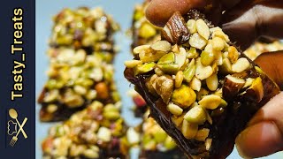 Healthy Energy Dates Bars with Nuts \u0026 Honey by Tasty_Treats