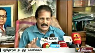 Krishnaswamy requests Election Commission to order re-poll in Ottapidaram