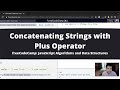 Concatenating Strings with Plus Operator (Basic JavaScript) freeCodeCamp tutorial