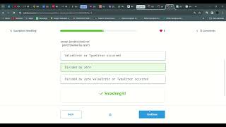 105 Exception Handling | Python Developer | Sololearn