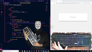 ASMR Programming - Coding Countdown Javascript - No Talking