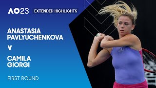 Anastasia Pavlyuchenkova v Camila Giorgi Extended Highlights | Australian Open 2023 First Round
