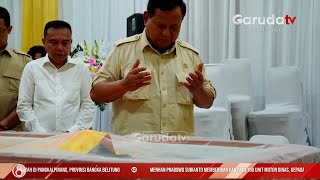 Prabowo Subianto Melayat ke Rumah Duka Aktivis Lieus Sungkarisma