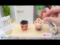 fresh miniature strawberry boba tea tutorial tiny bubble milk tea u0026 mini food miniature cooking