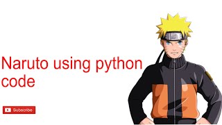 NARUTO’s face using python | LEARN WITH LIKI | #naruto #anime #python