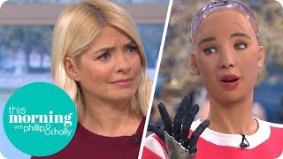 Phillip & Holly Interview This Morning's First Robot Guest Sophia | This Morning